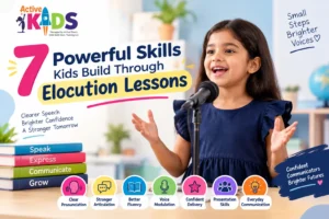Kids developing speaking skills through elocution lessons