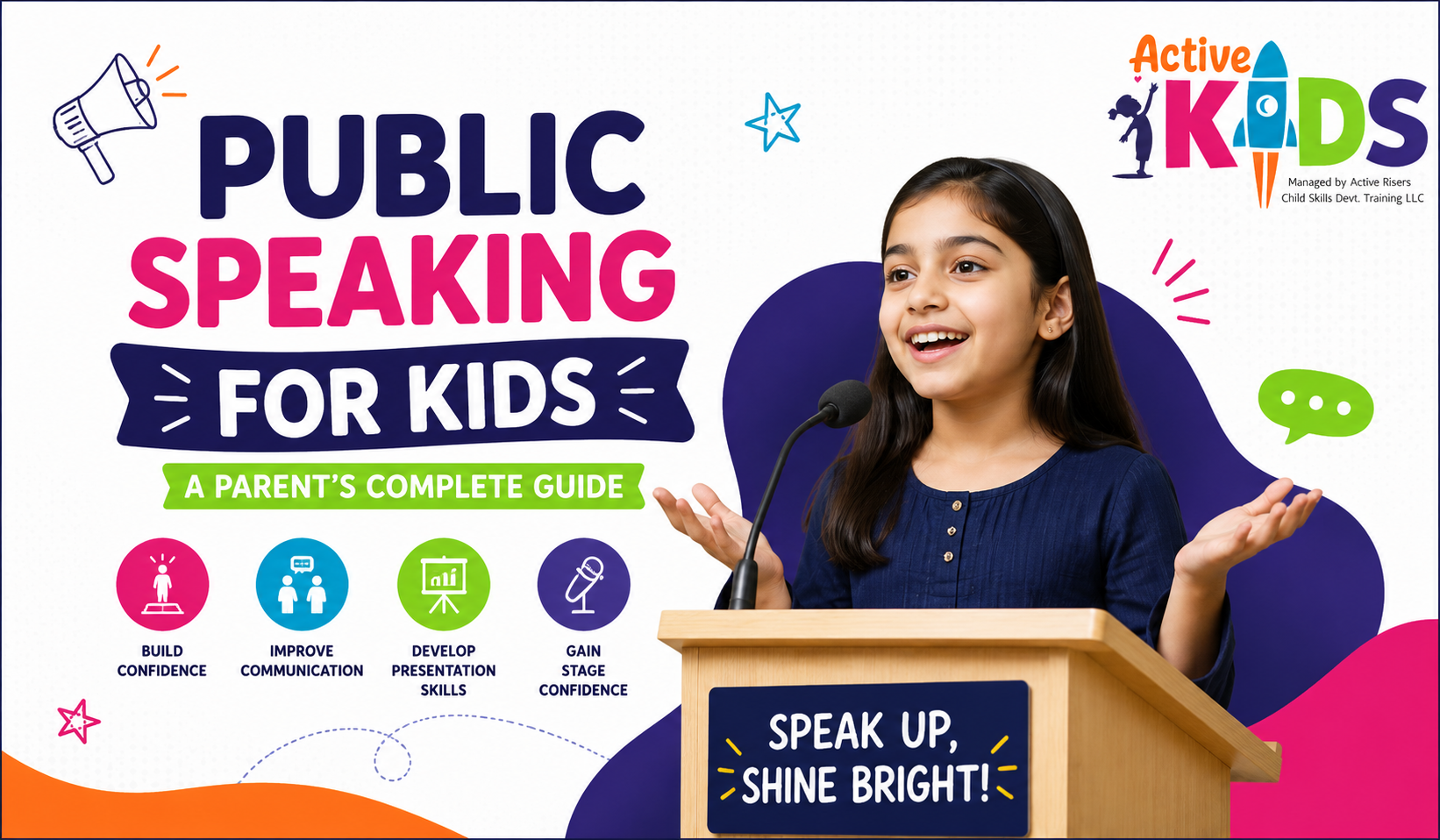 Public speaking for kids guide by Active Kids Online